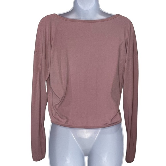 Old Navy Active Pull Over Wrap Front Balletcore Long Sleeve Knit Top Size S - Picture 4 of 9